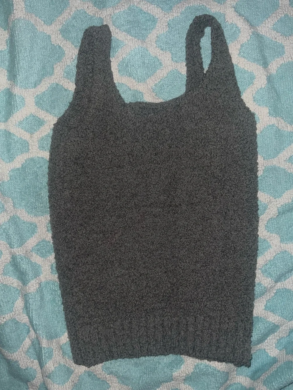 Skims Original Cozy Charcoal Knit Tank Top - Picture 2 of 2